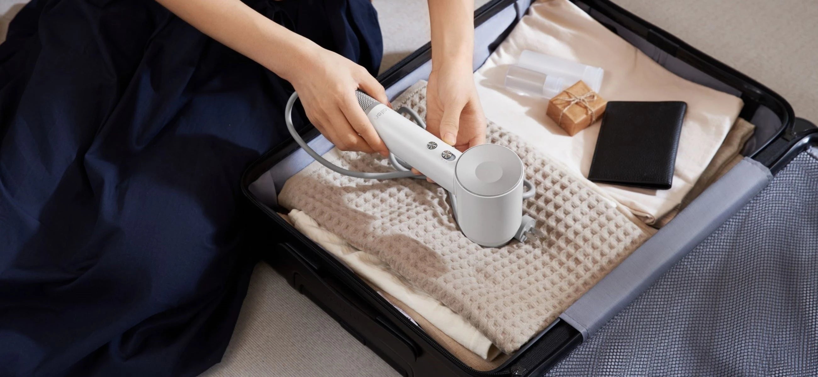 laifen hair dryer for travel in suitcase