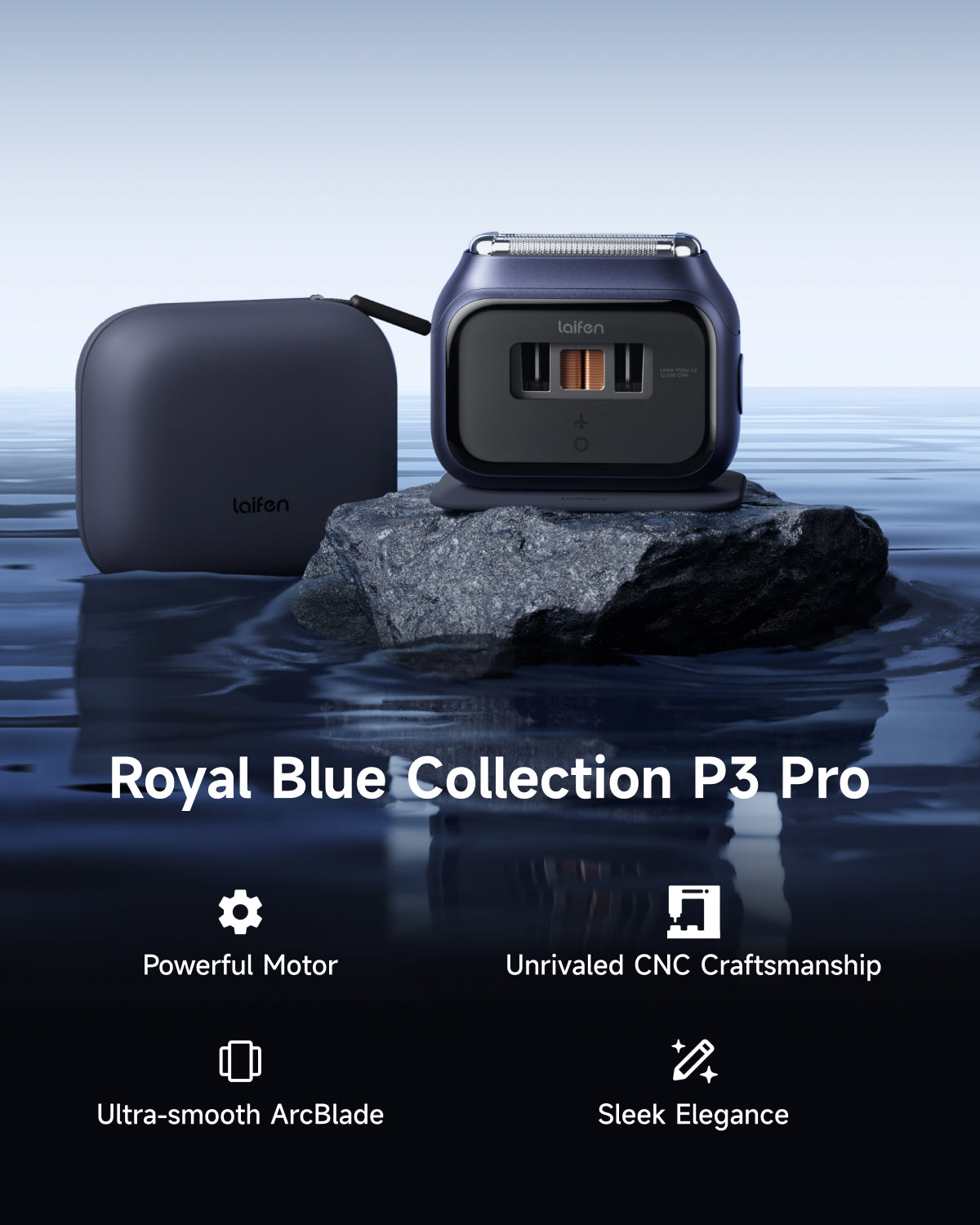 Laifen P3 Pro Electric Shaver Royal Blue Collection