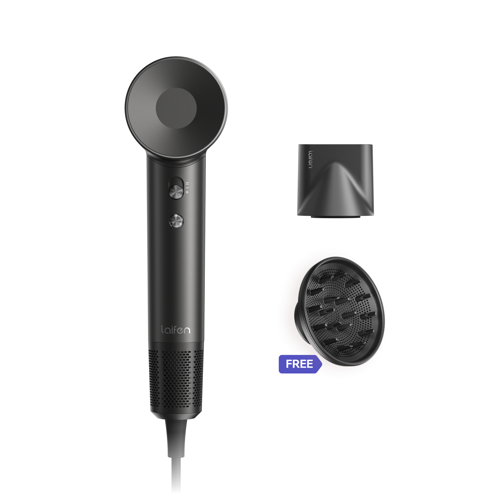 Kies uw haardroger_Matte Black Laifen mondstuk EU