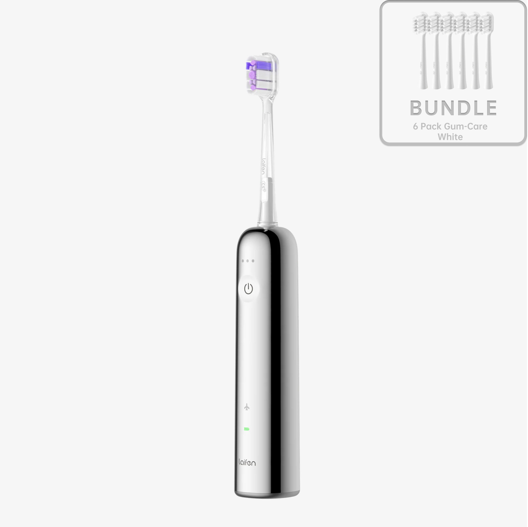 Cor_Polished Stainless Steel 6 Pack-Gum Care-White